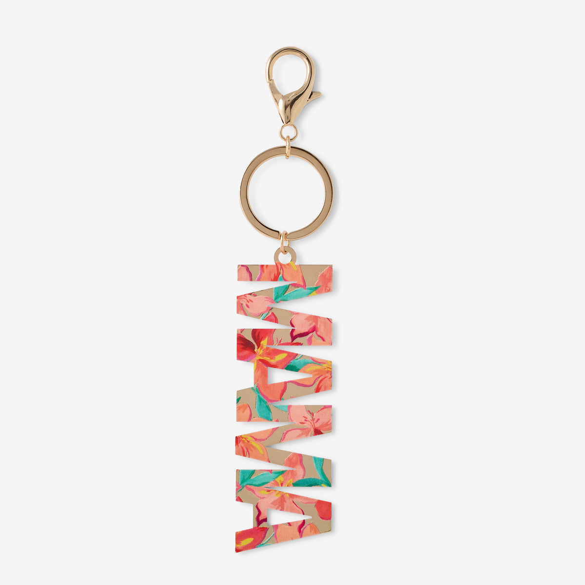 Porte-clé MAMA motif fleur