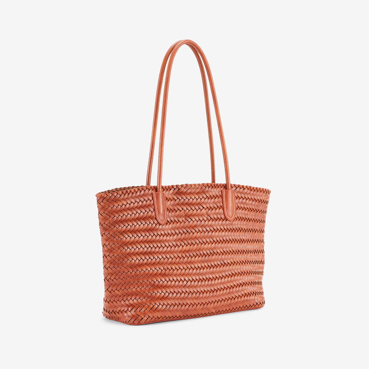 Sac cabas tressé camel