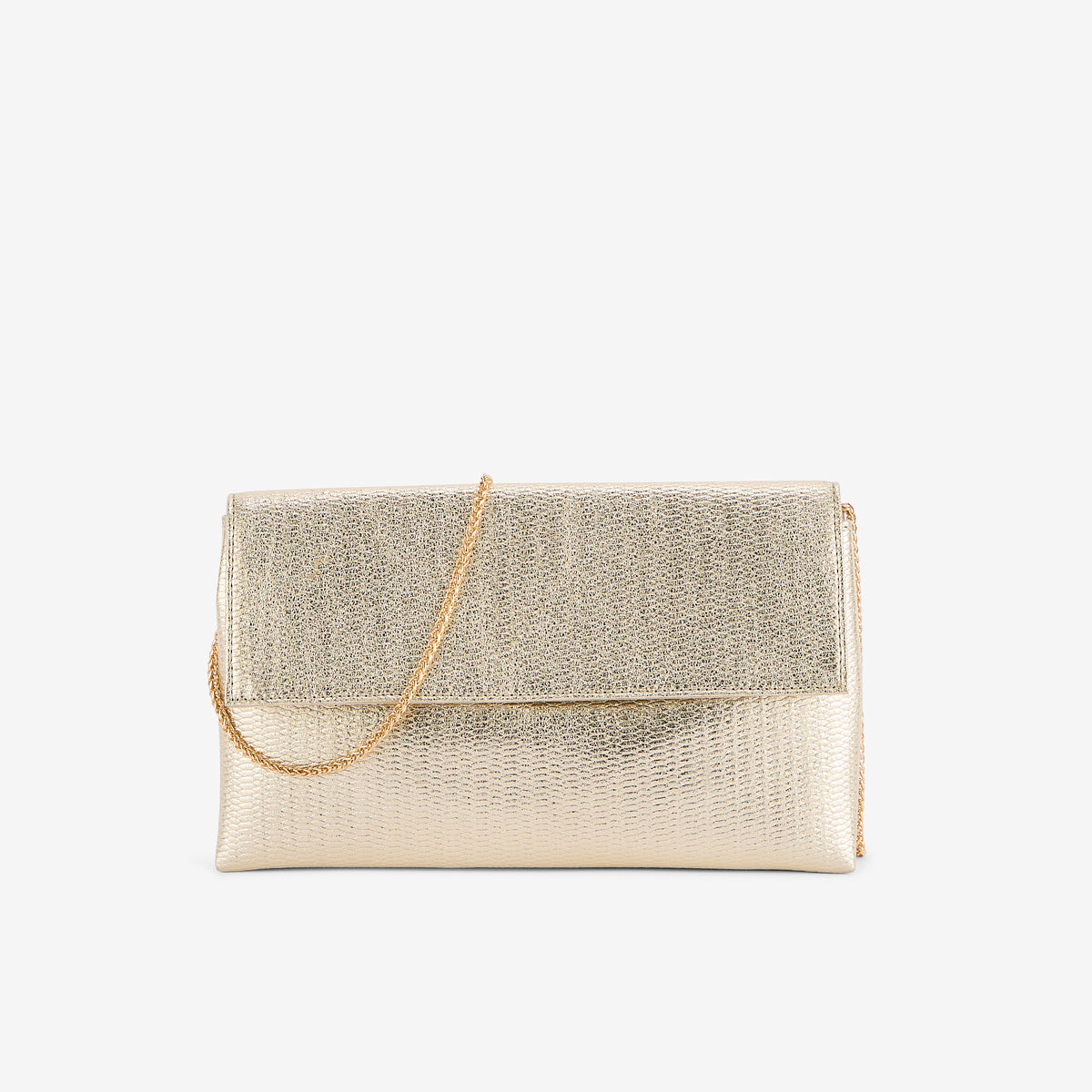 Pochette métallisée dorée