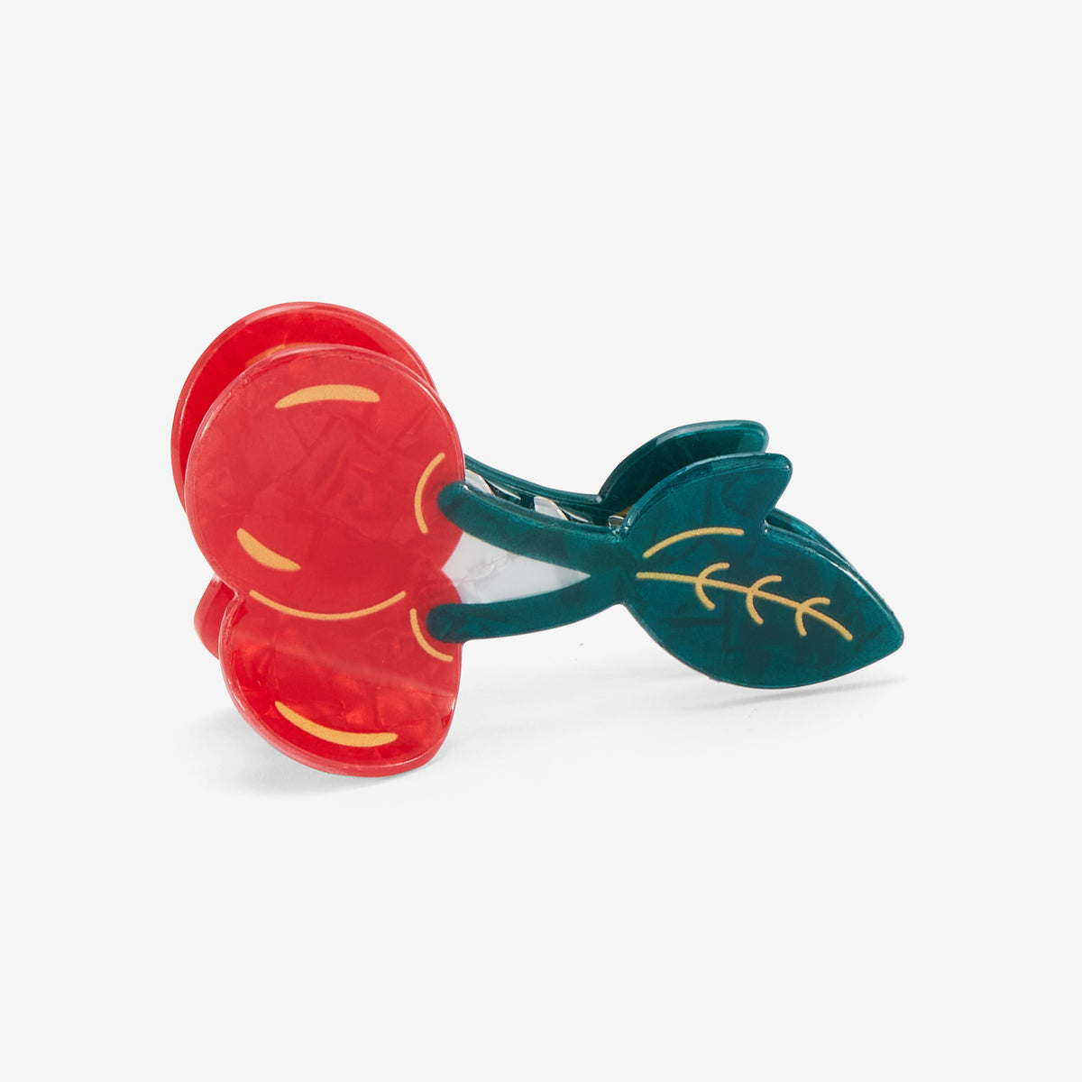 Pince à cheveux cerise