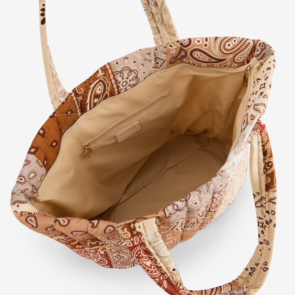 Cabas matelassé patchwork à motif bandana et Paisley