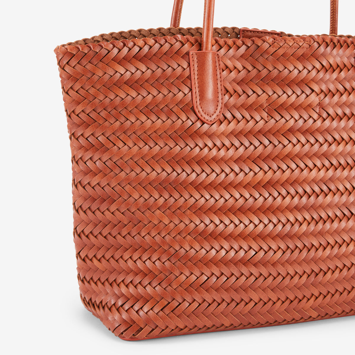 Sac cabas tressé camel