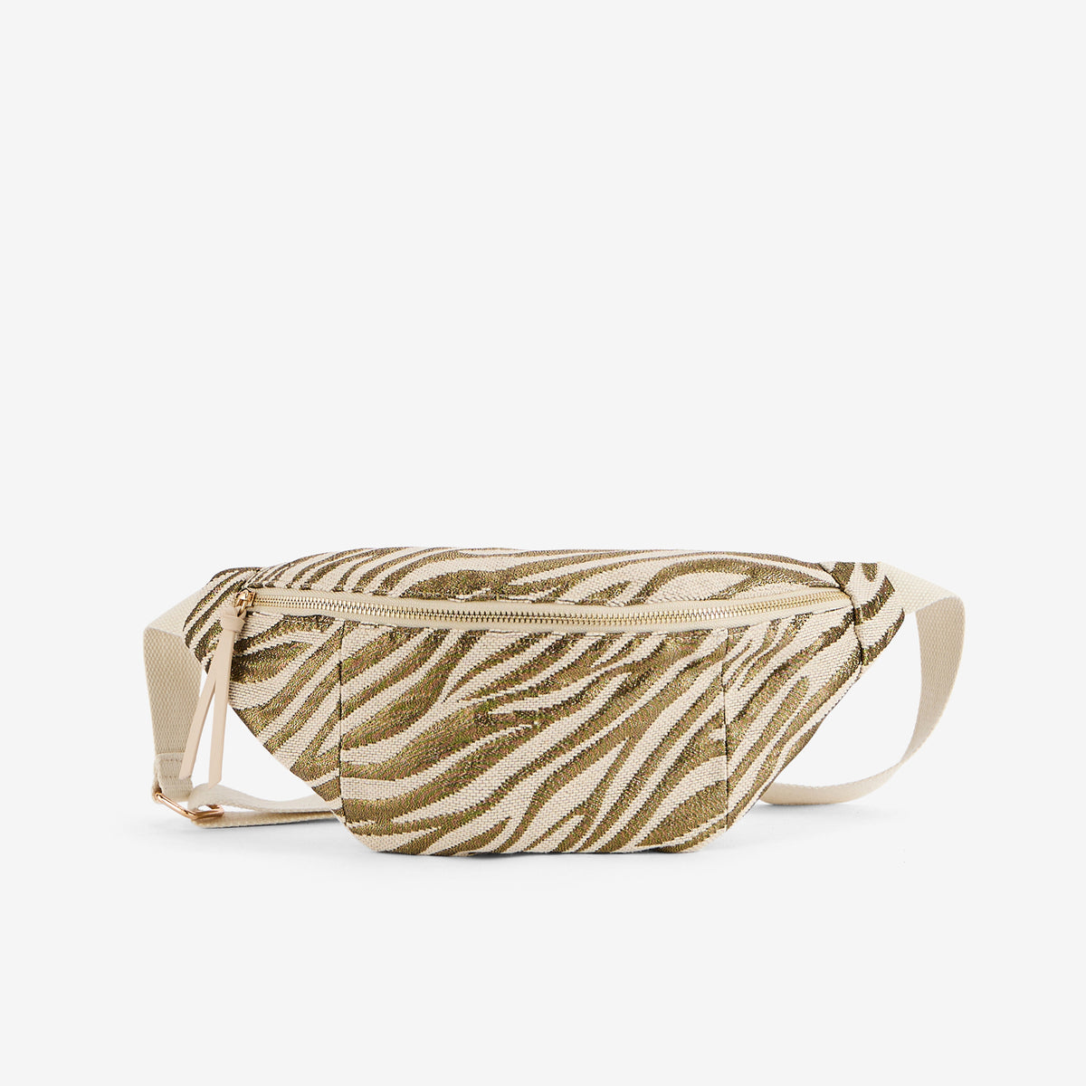 Sac banane motif zébré doré