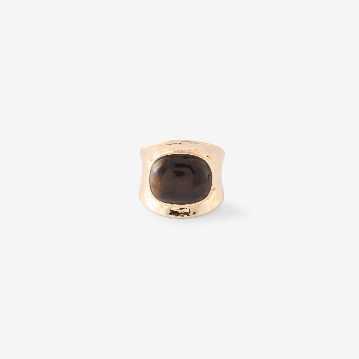 Bague pierre marron