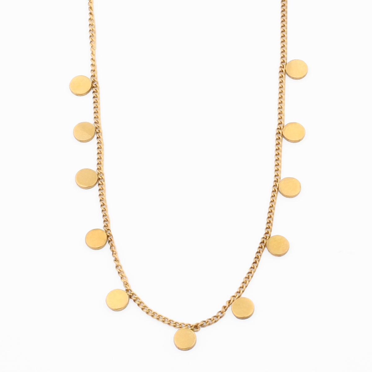 Collier chaîne à pampilles en acier inoxydable