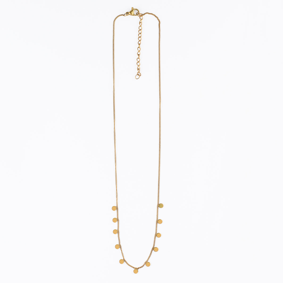 Collier chaîne à pampilles en acier inoxydable