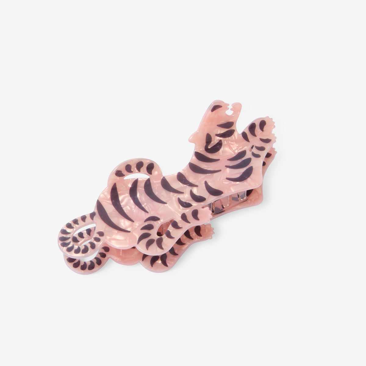 Pince à cheveux tigre rose