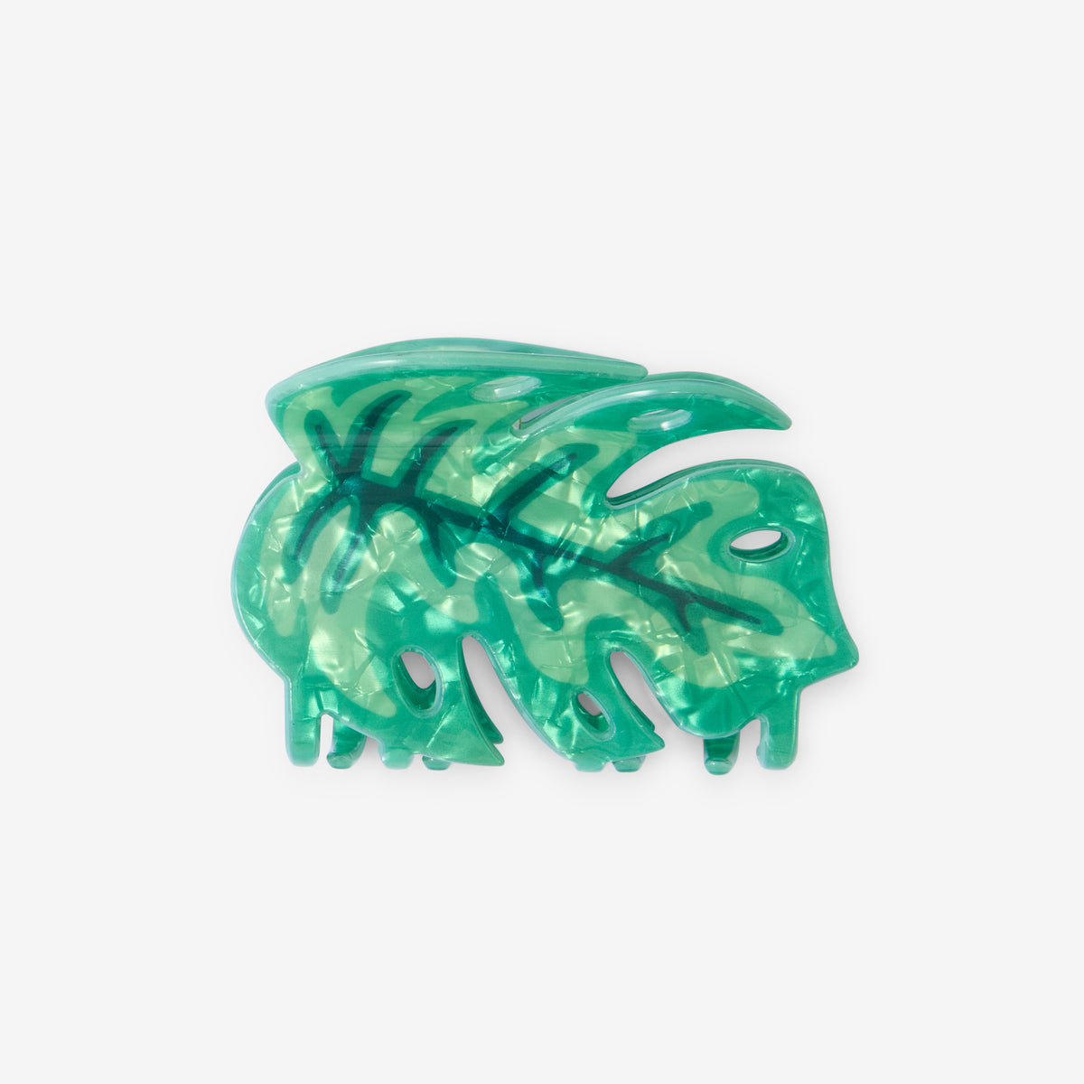 Pince à cheveux feuille de monstera