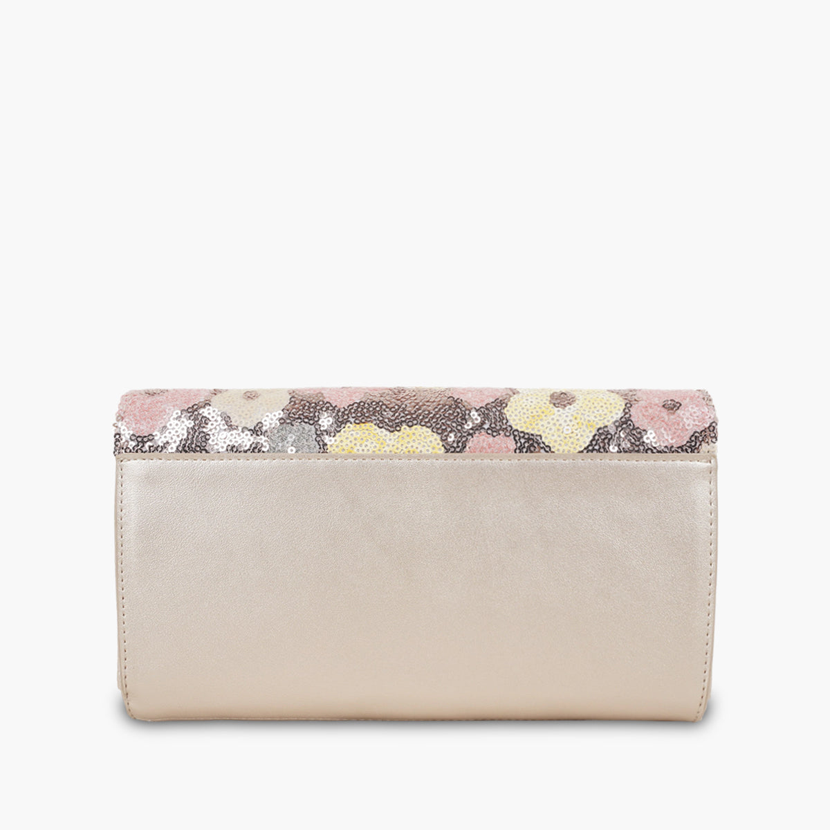 Pochette sequins à fleurs