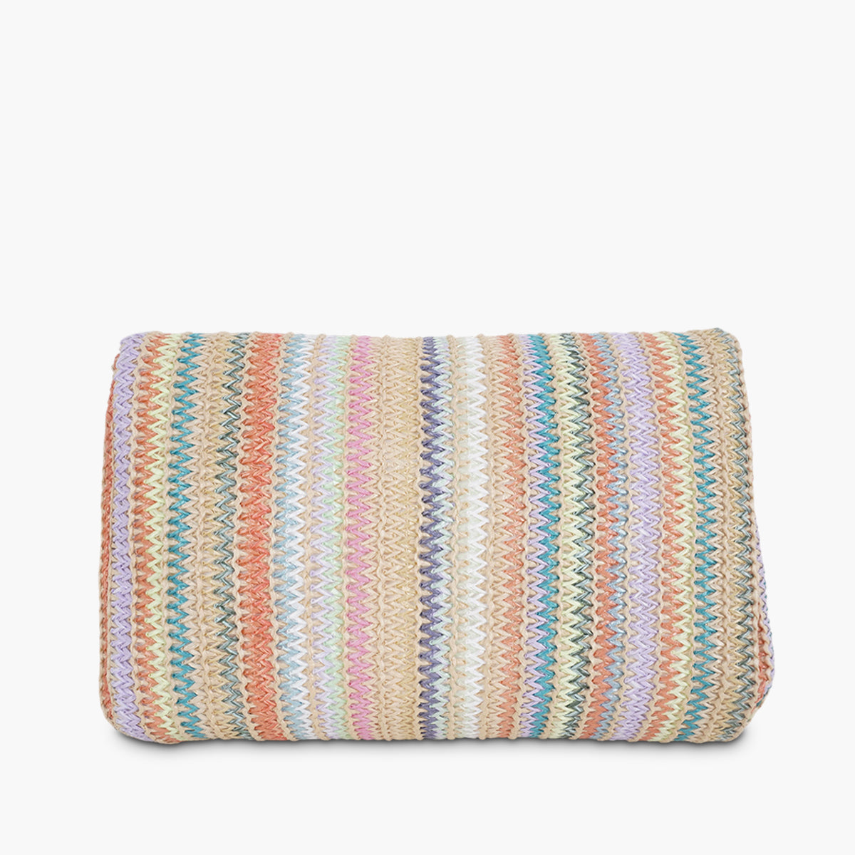 Sac texturé à rayures multicolores