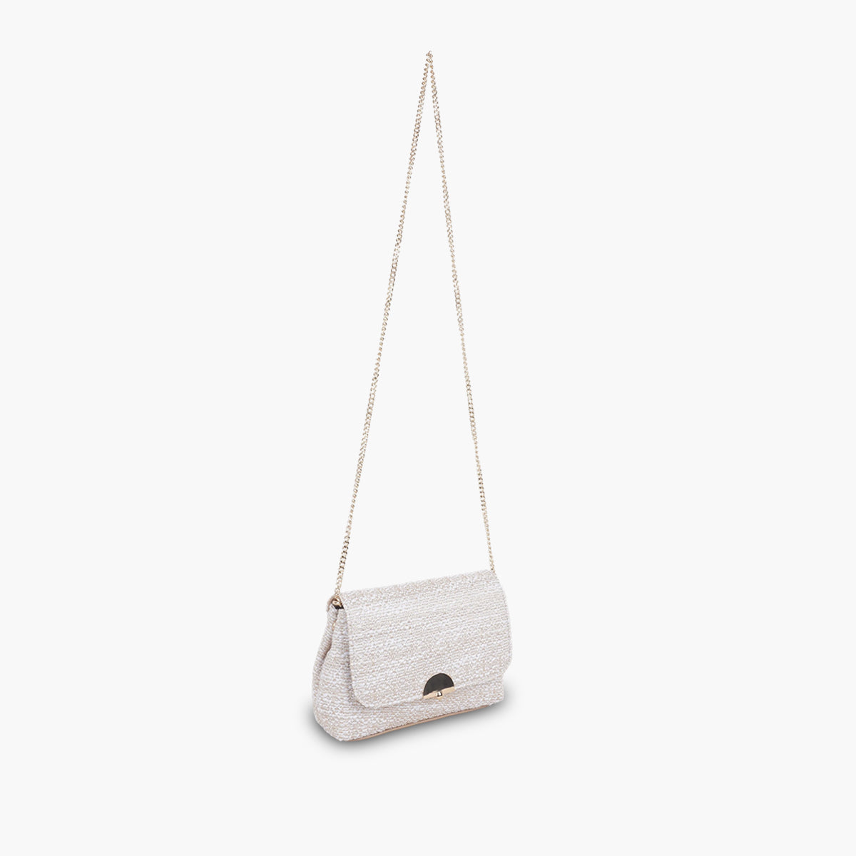 Sac à bandoulière texturé ivoire