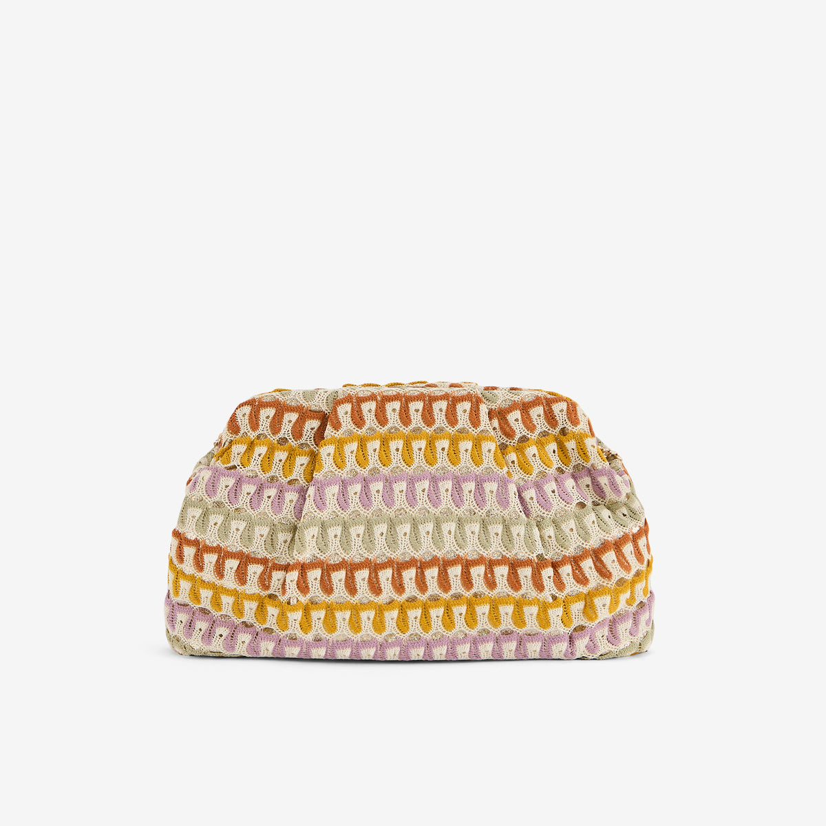 Minaudière textile multicolore