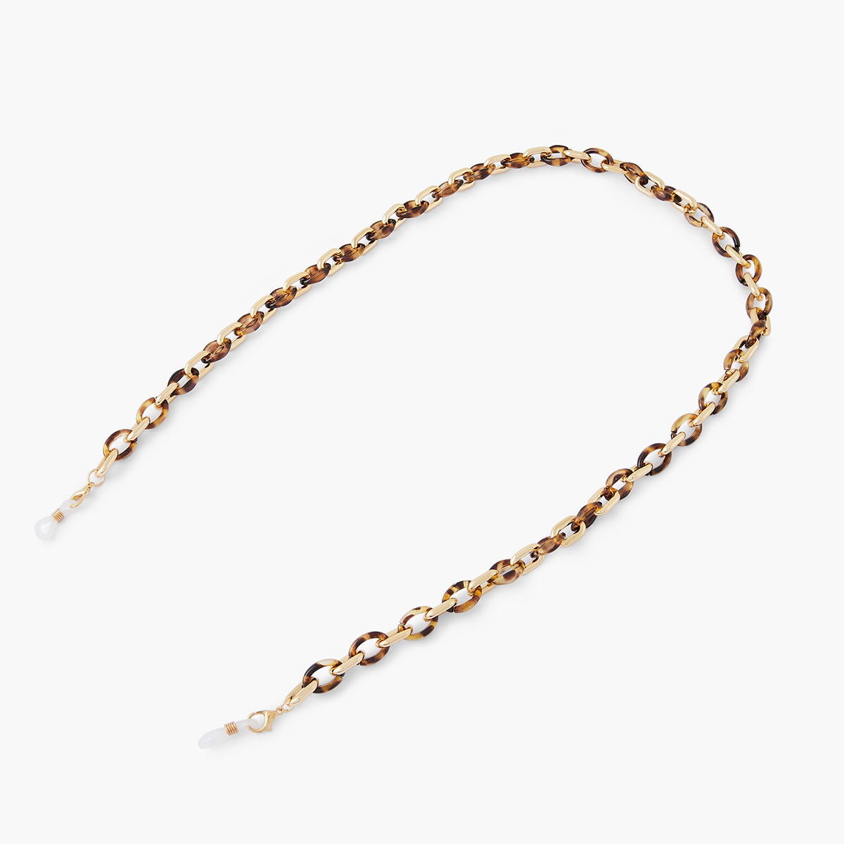Chaine de lunettes à maillons écaille marron
