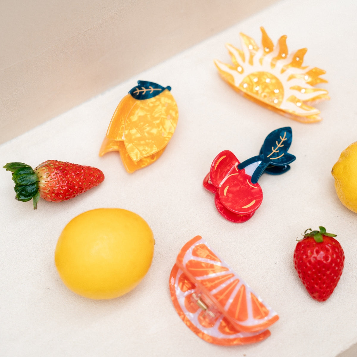 Pince à cheveux citron