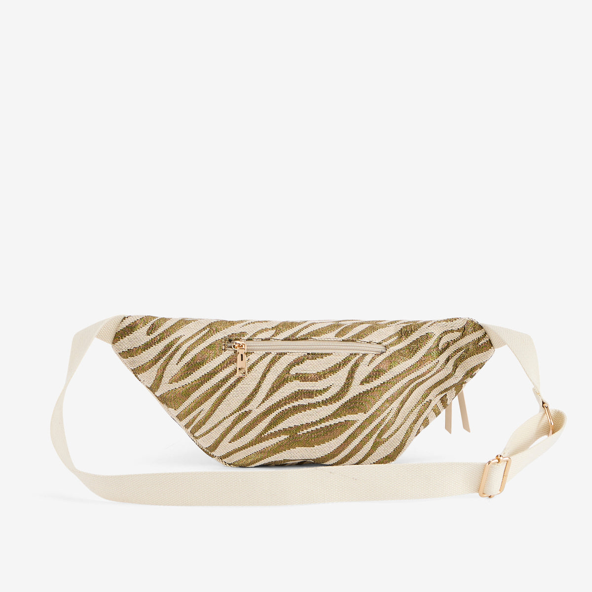 Sac banane motif zébré doré
