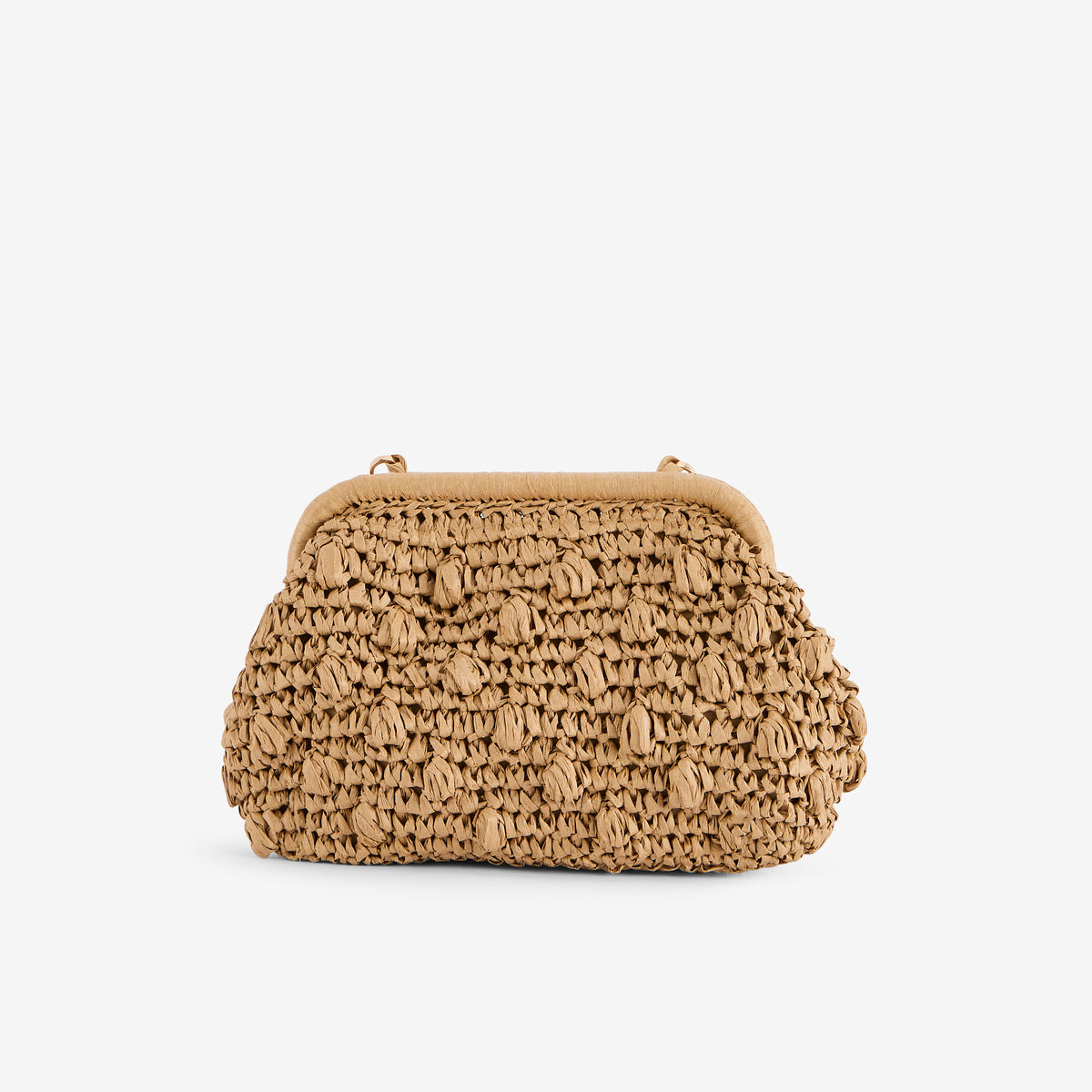 Sac pochette effet paille