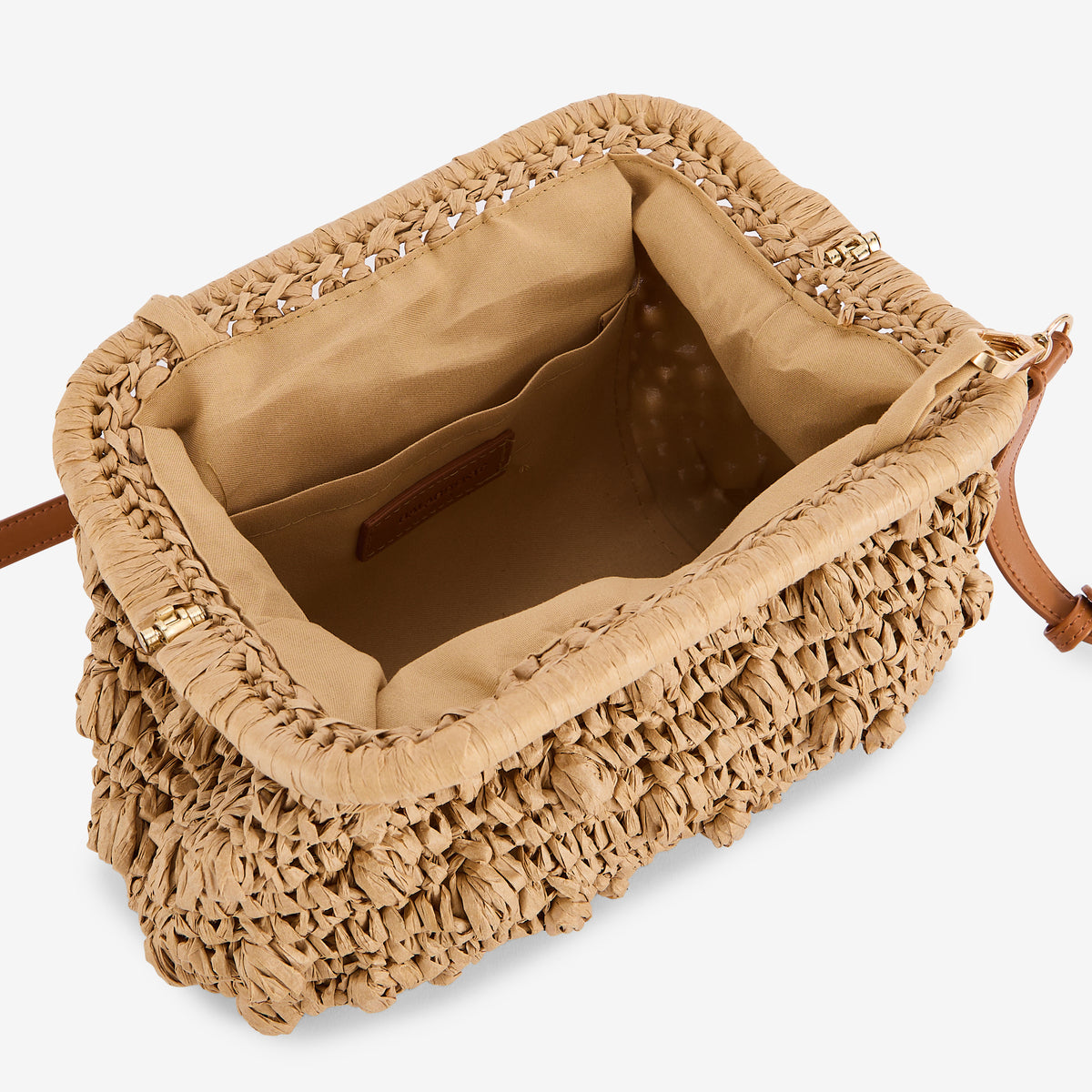 Sac pochette effet paille