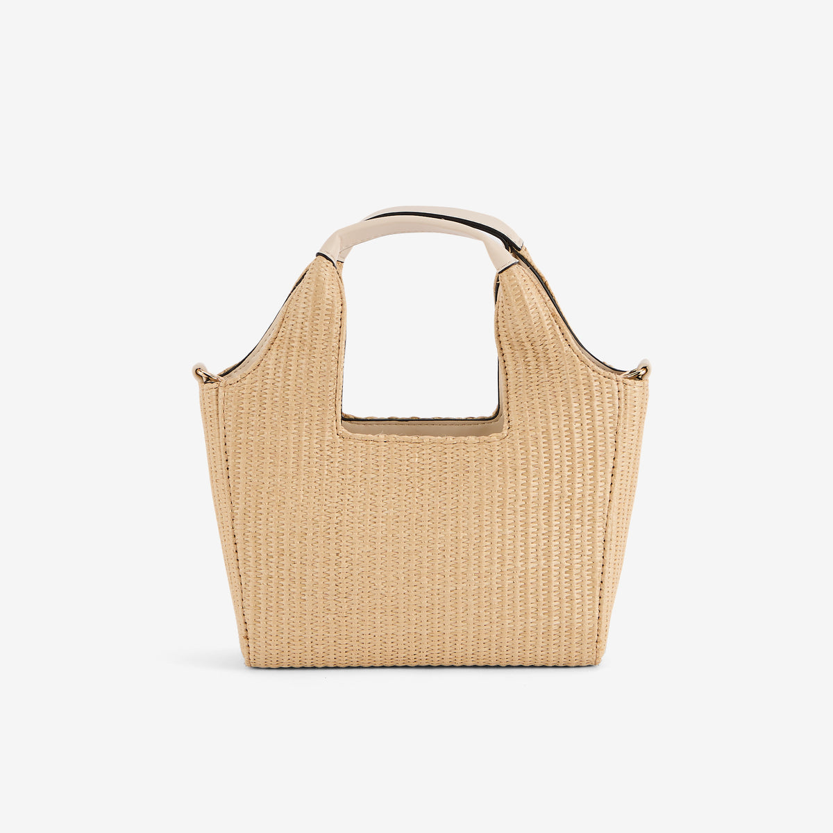 Sac porté main effet paille étoile de mer écru