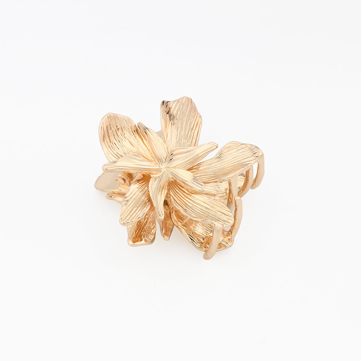 Pince à cheveux fleur dorée