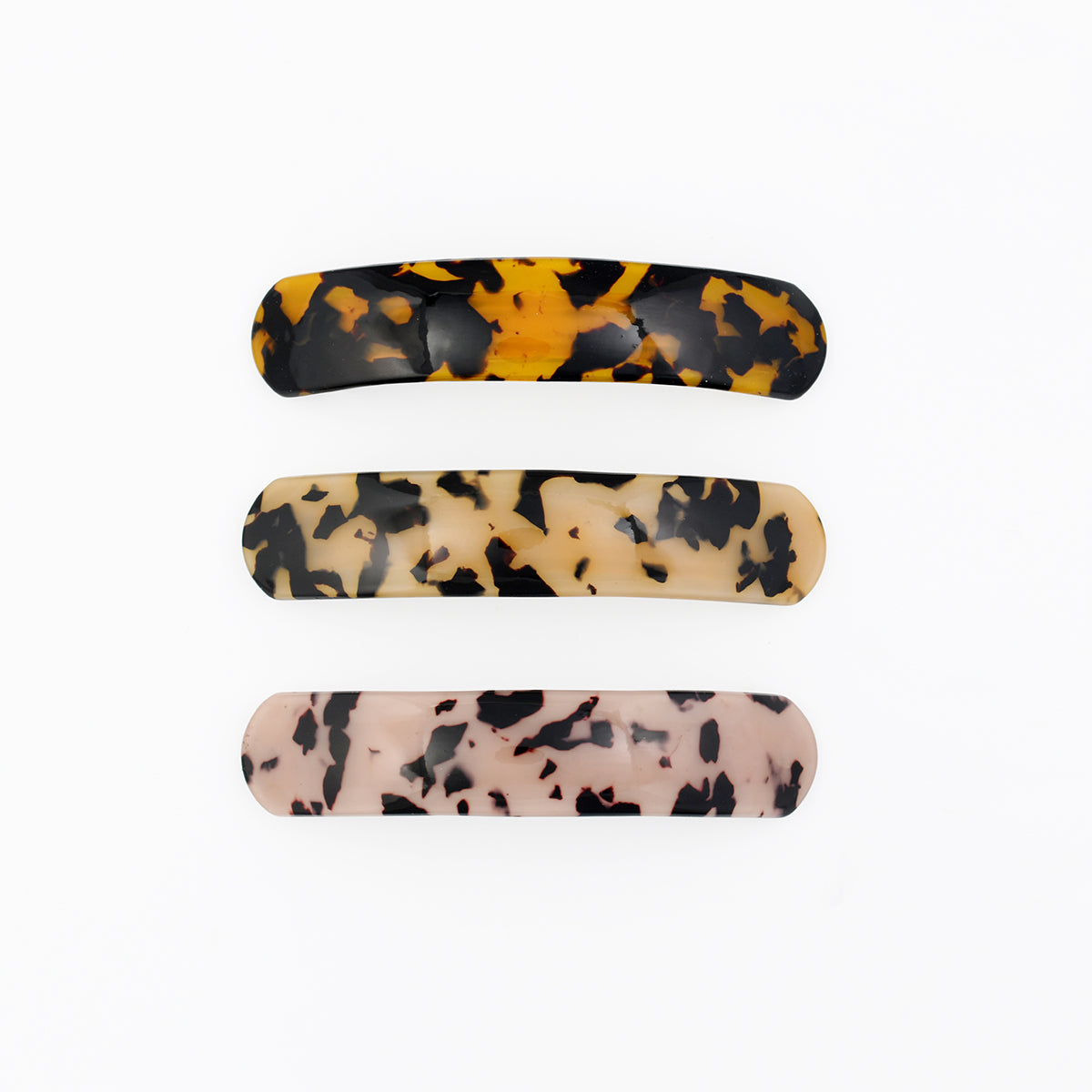 Set de 3 barrettes écailles