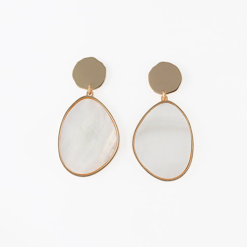 BOUCLES D'OREILLES OVALES IVOIRE