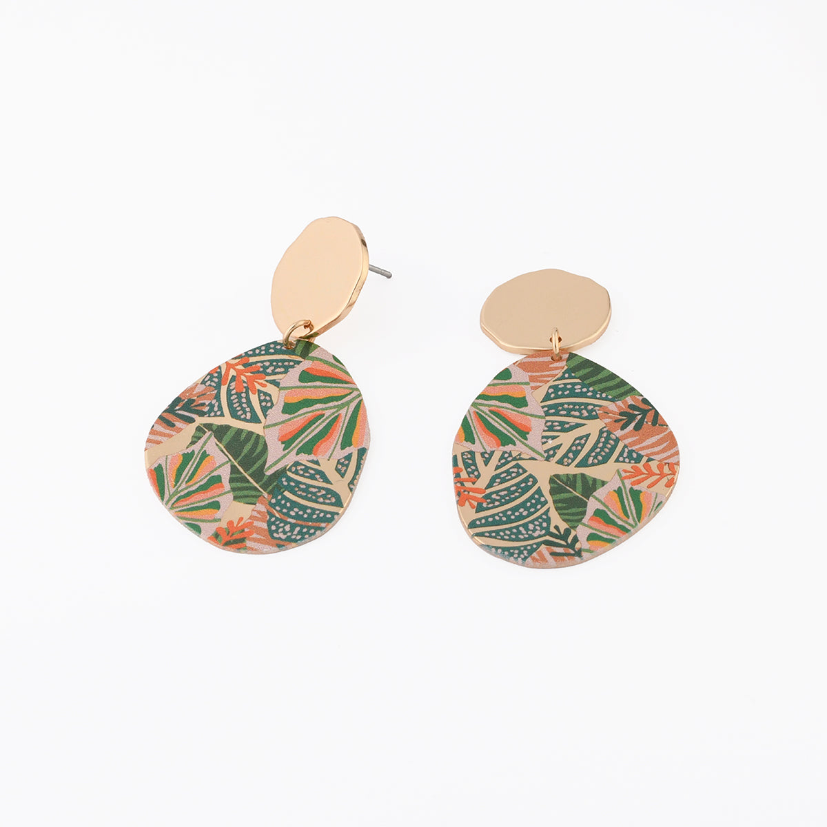 Boucles d'oreilles Balagane imprimé jungle