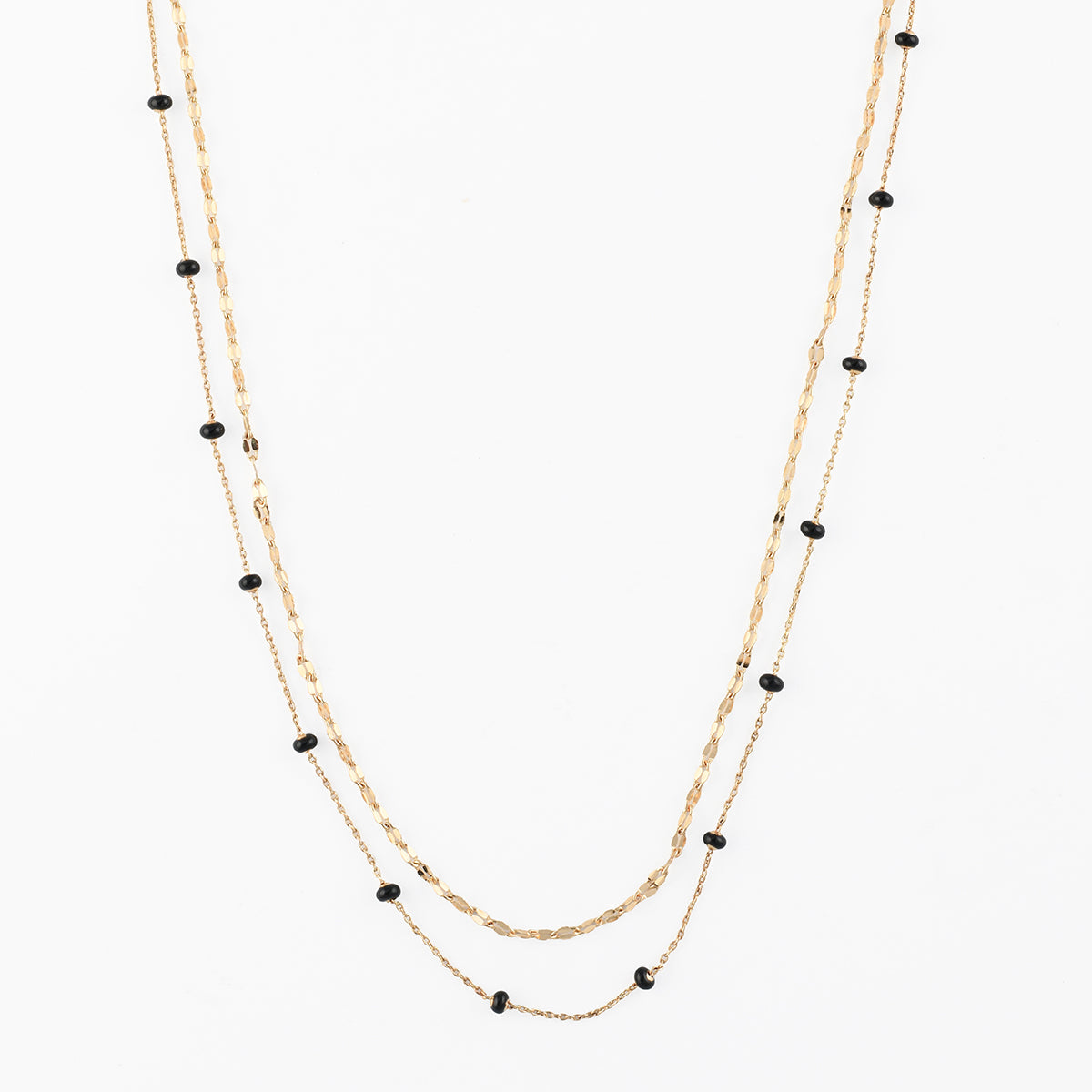 Collier 2 rangs chaînes fines