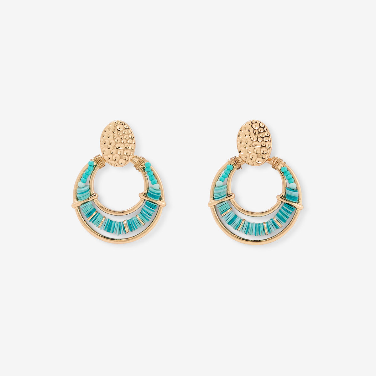 Boucles d'oreilles rondes à sequins