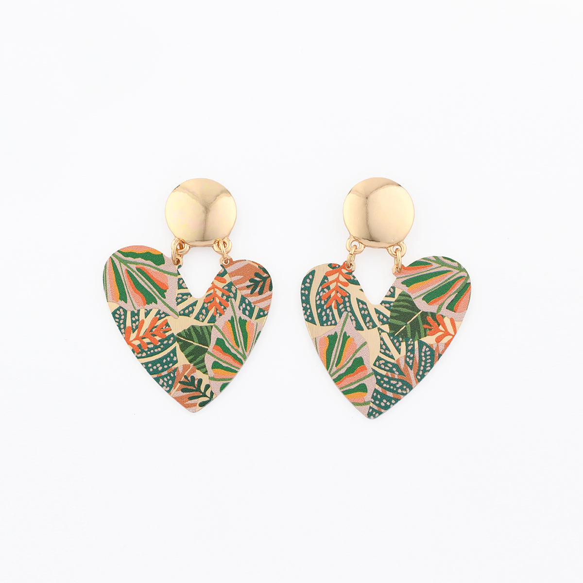 Boucles d'oreilles cœurs Balagane imprimé jungle