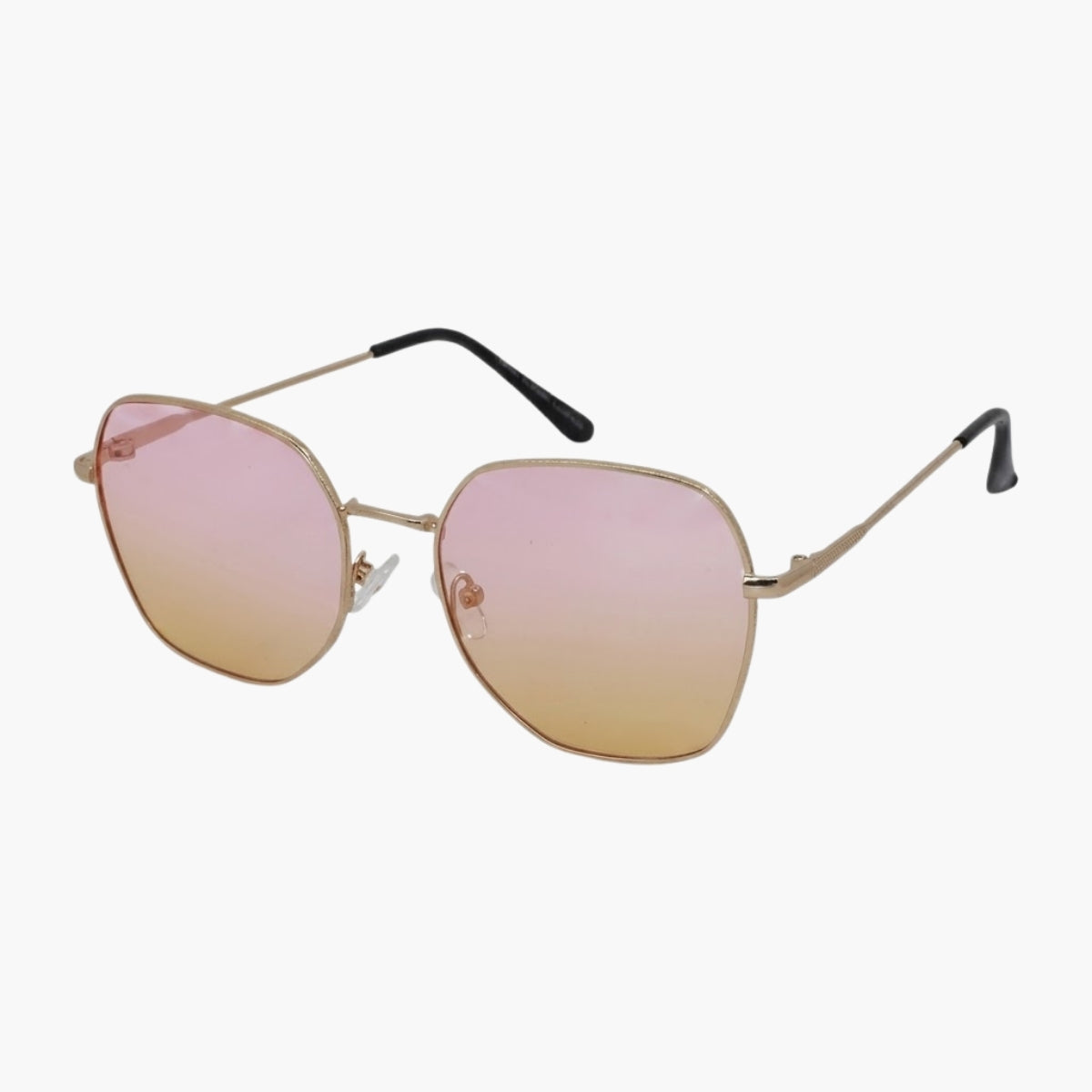 Lunettes de soleil dégradées rose orange forme carrée
