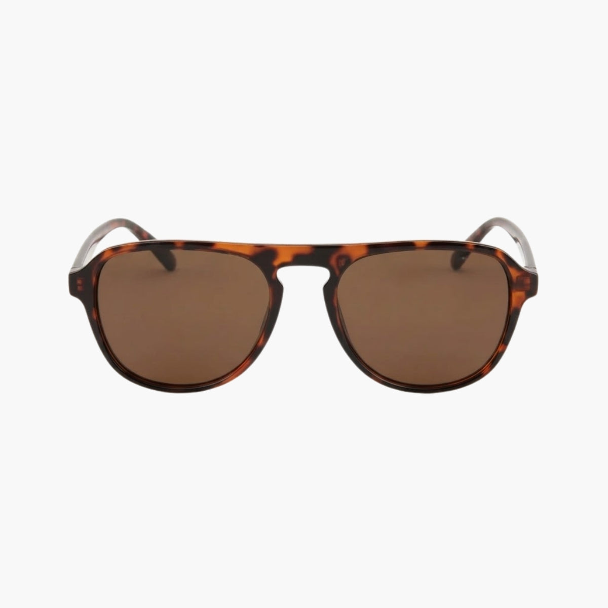 Lunettes de soleil écaille marron forme aviateur