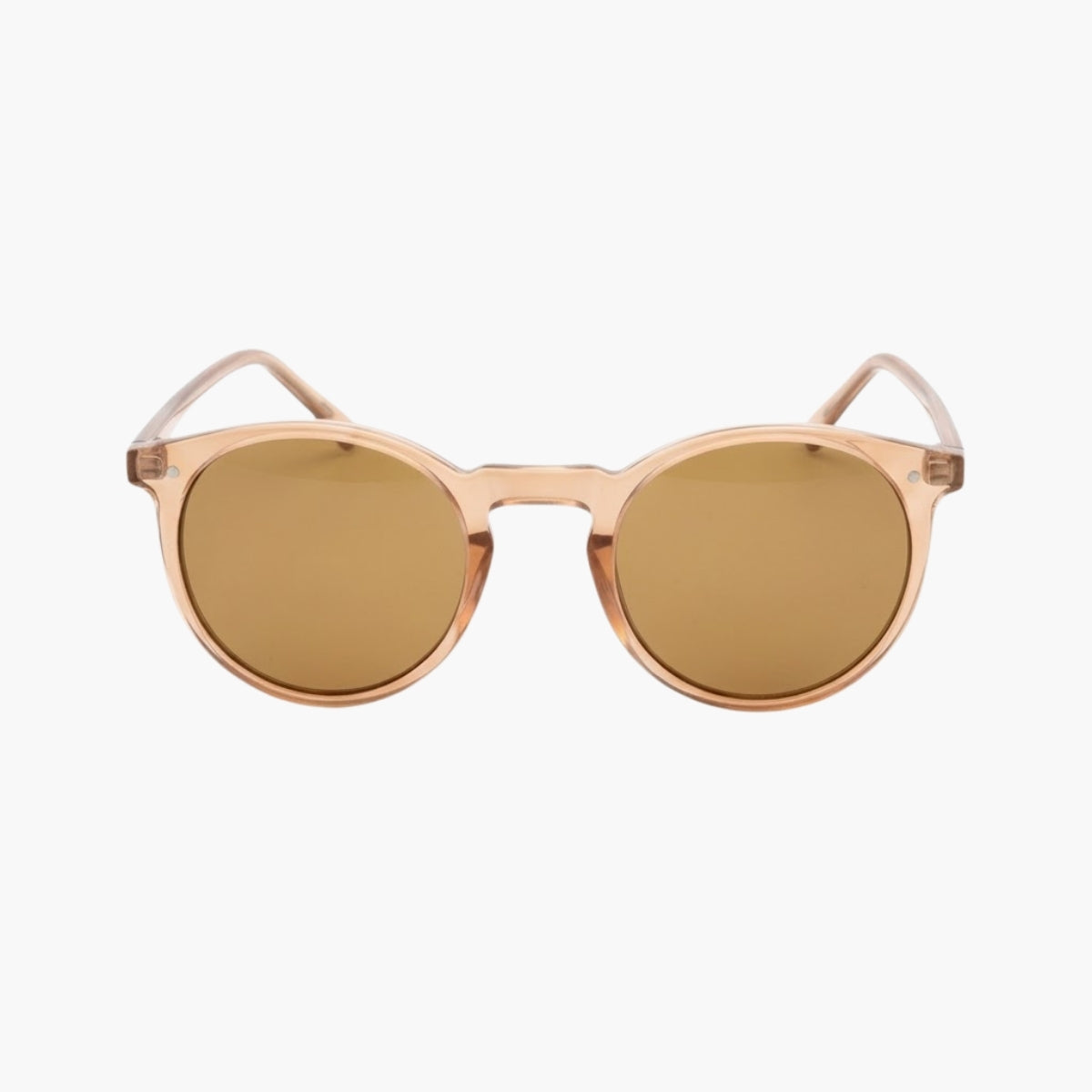 Lunettes de soleil taupe forme ronde