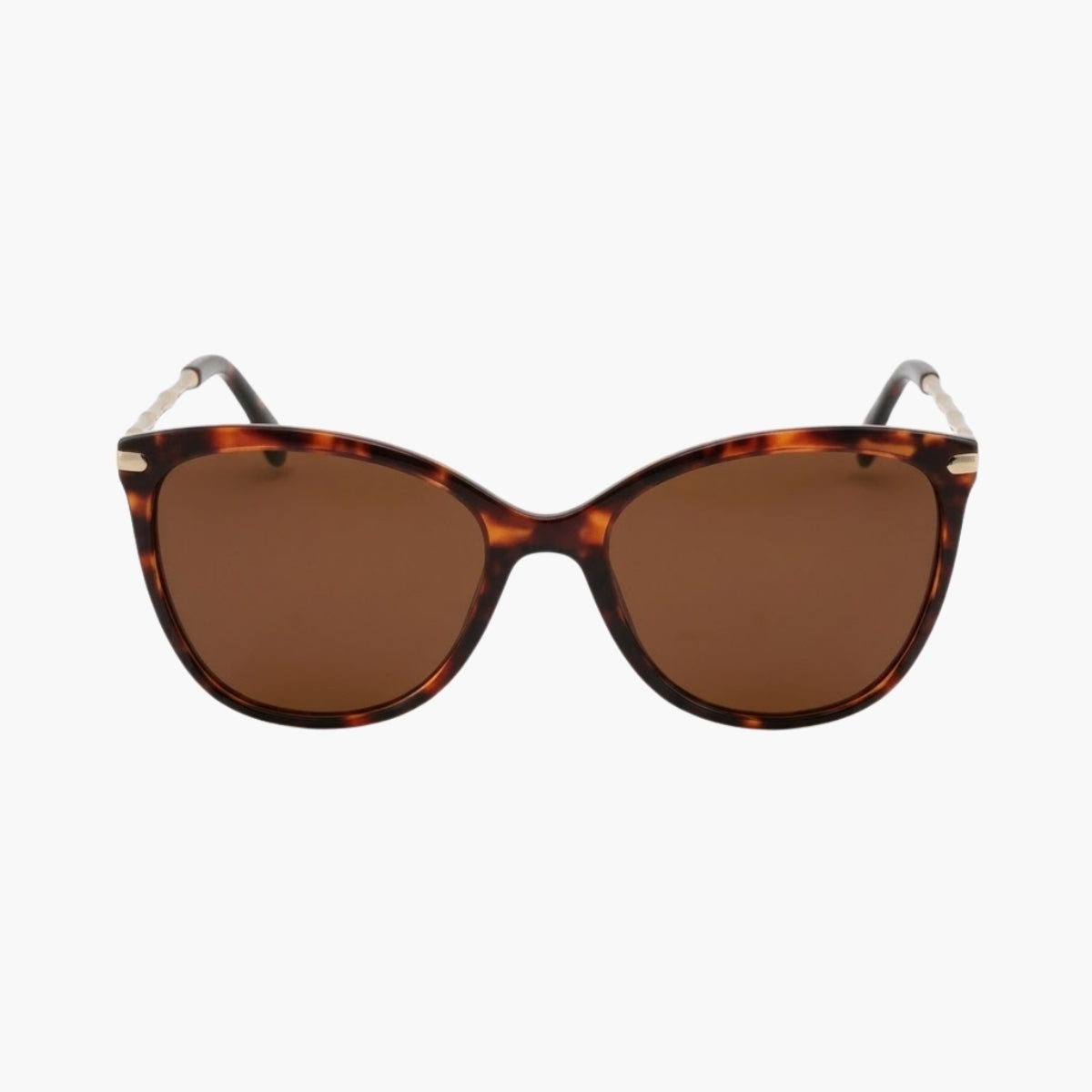 Lunettes de soleil écaille marron forme papillon