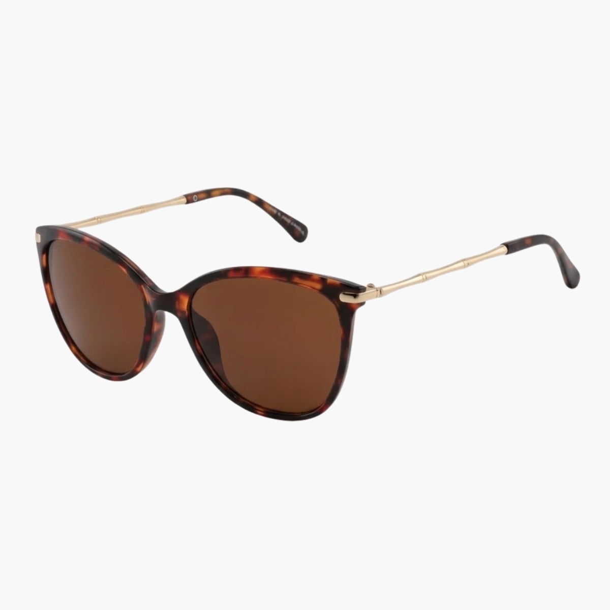 Lunettes de soleil écaille marron forme papillon