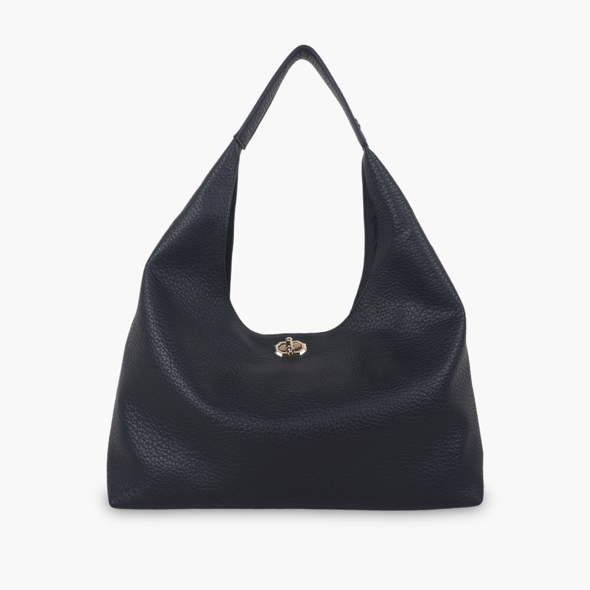 Sac hobo effet grainé noir
