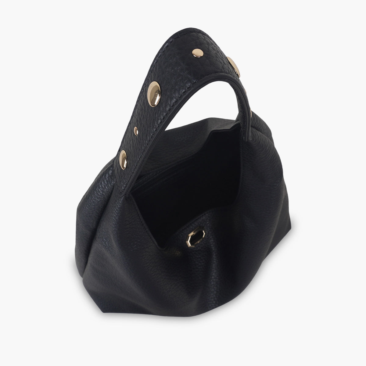 Sac hobo effet grainé noir