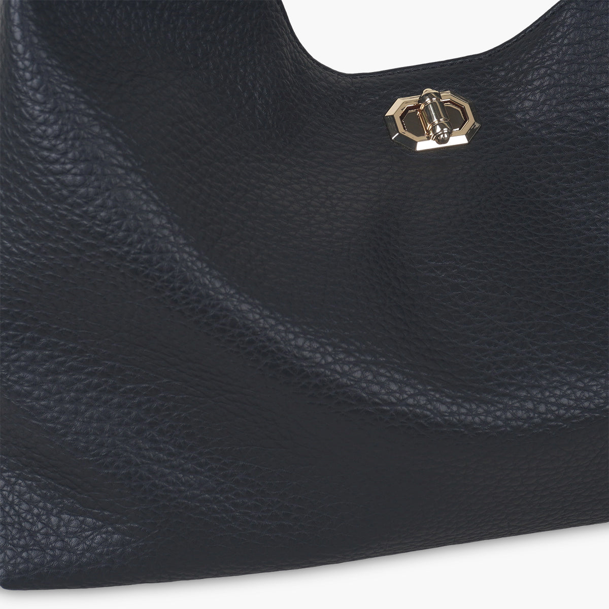 Sac hobo effet grainé noir