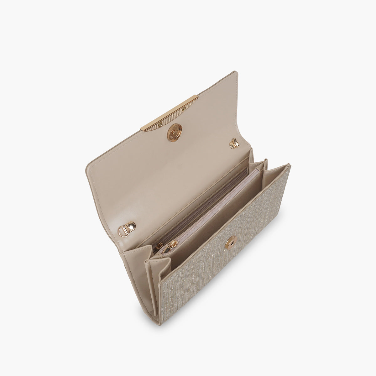 Pochette brillante dorée