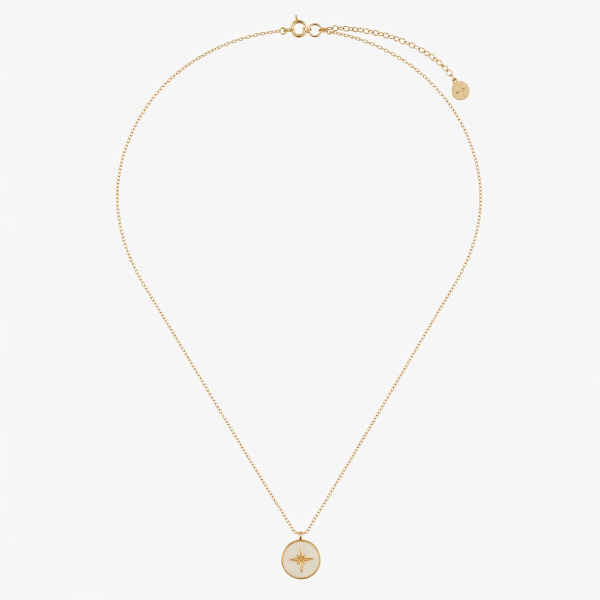 Collier médaillon étoile Argent 925 doré