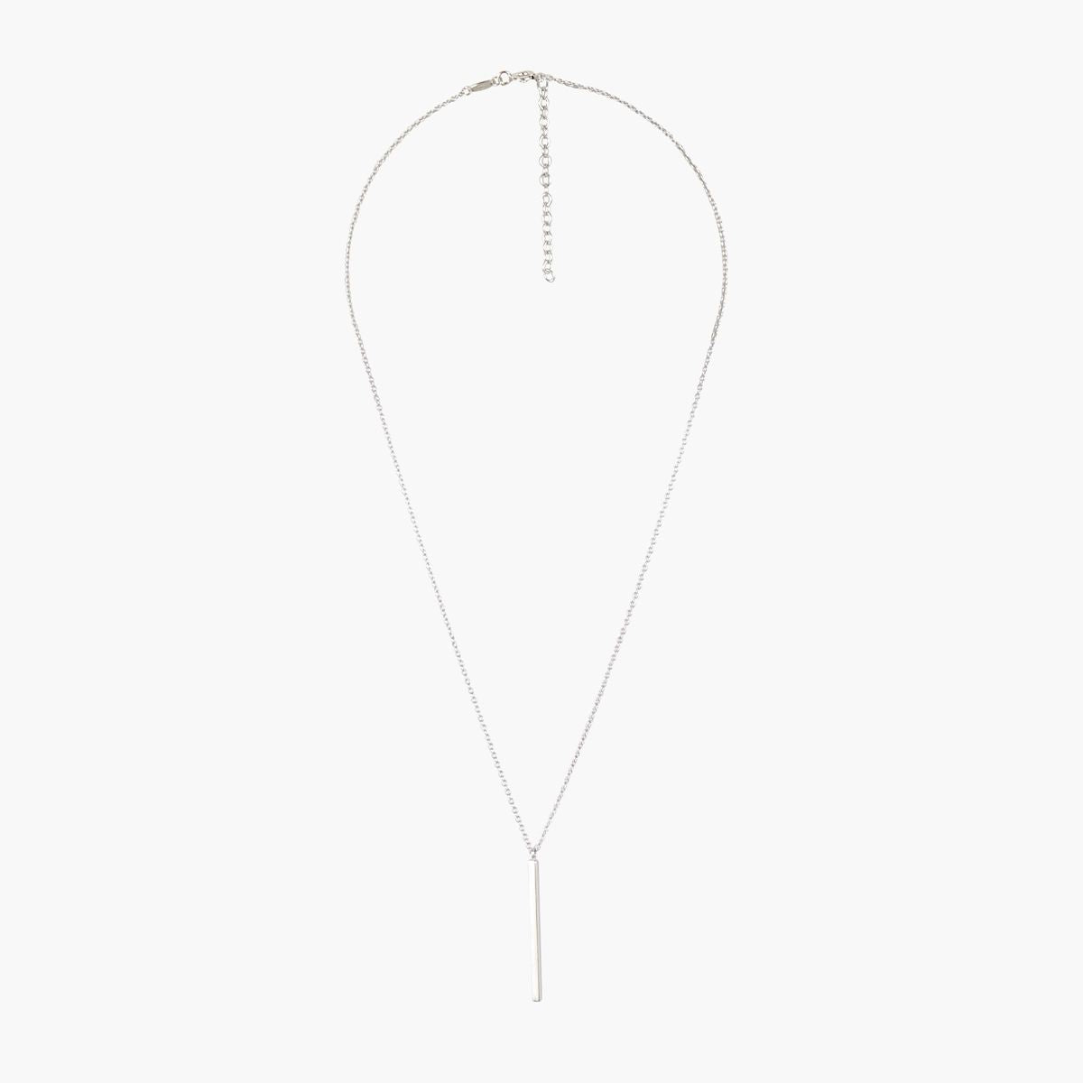 Collier pendentif barre argent garanti 925