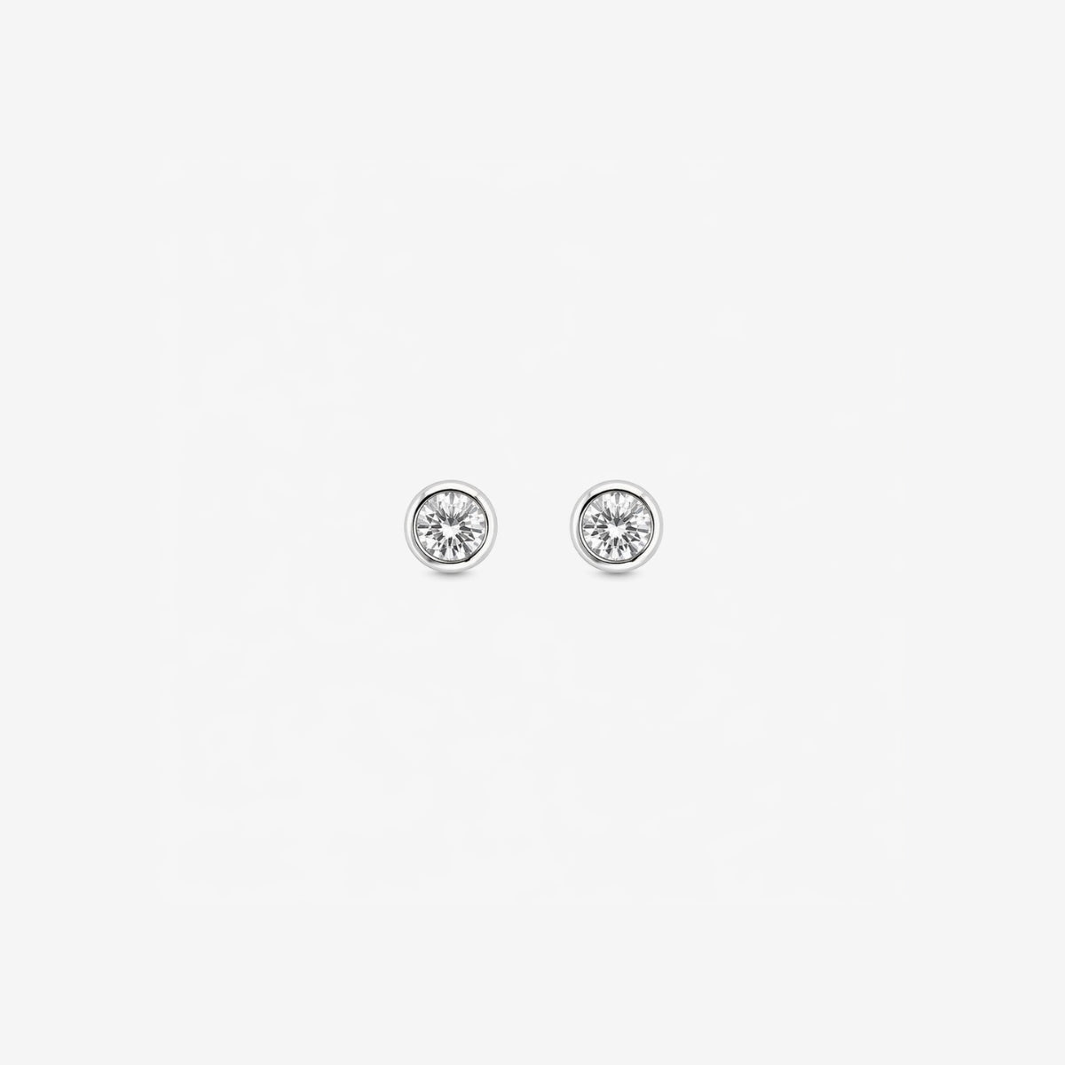 Puces d'oreilles Argent Garanti et zirconium - argenté