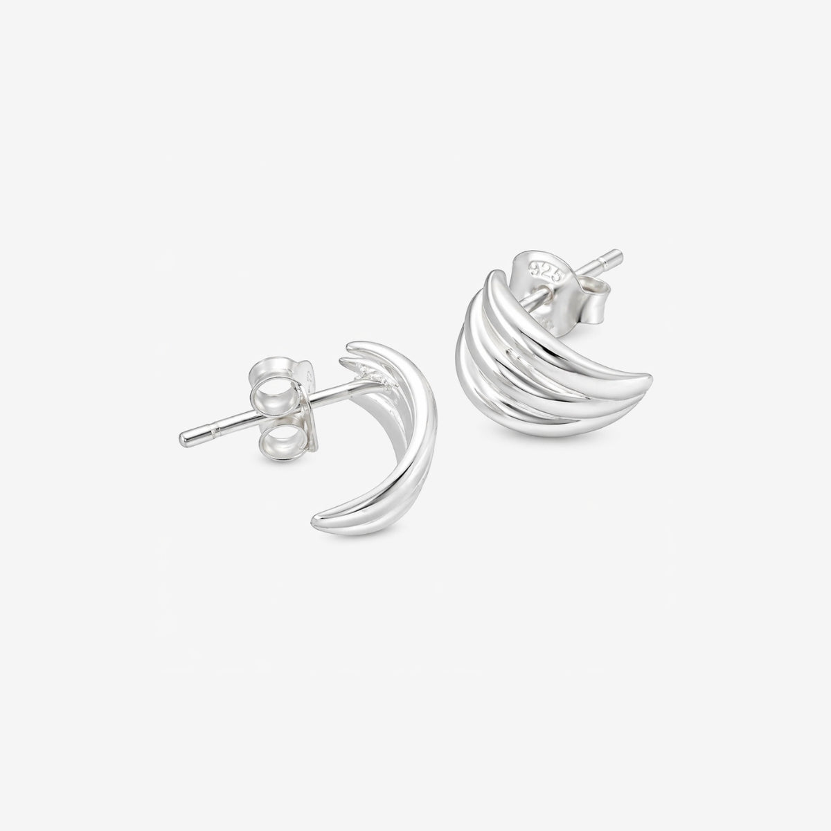 Boucles d'oreilles courbée argent 925
