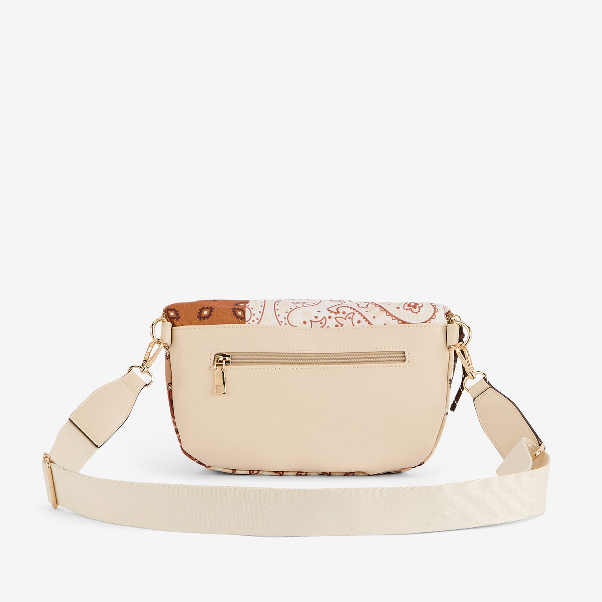 Sac banane patchwork à motif bandana et paisley