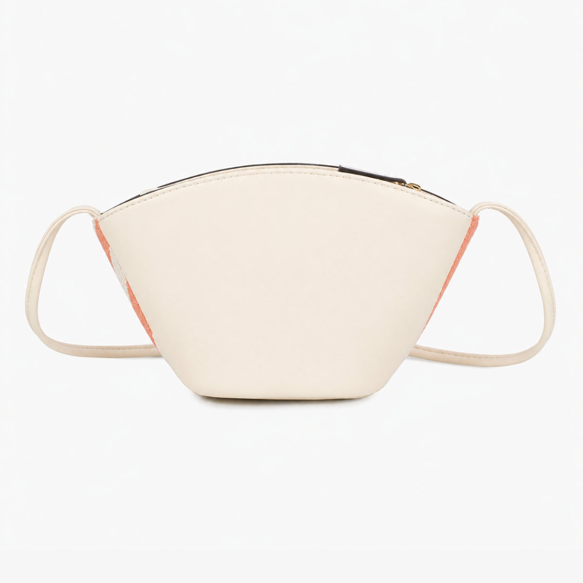 Petit panier étoile de mer à rayures corail et blanc