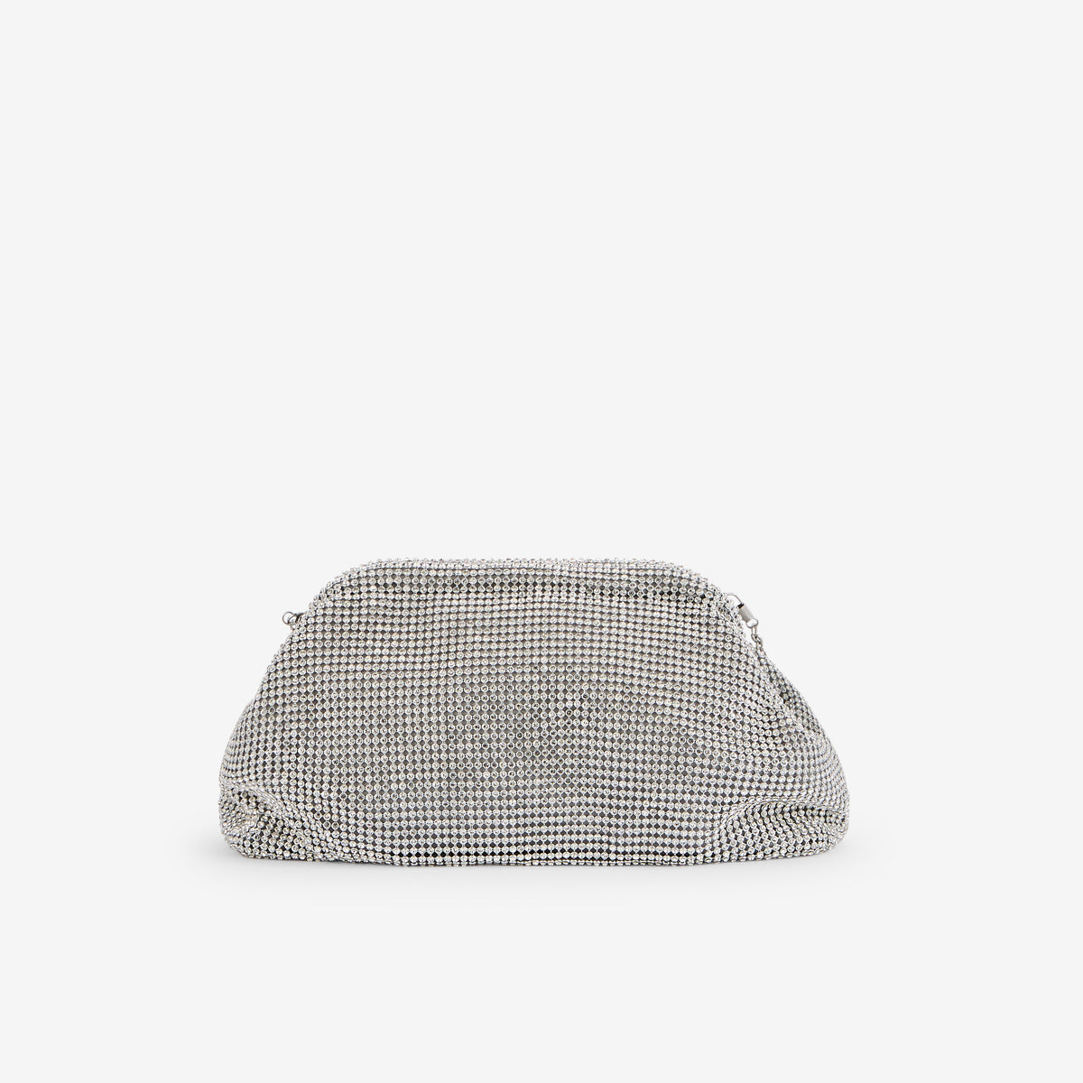 Pochette frame strassée argentée