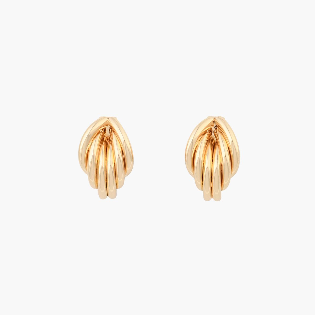 Boucles d'oreilles clips - anneaux dorés