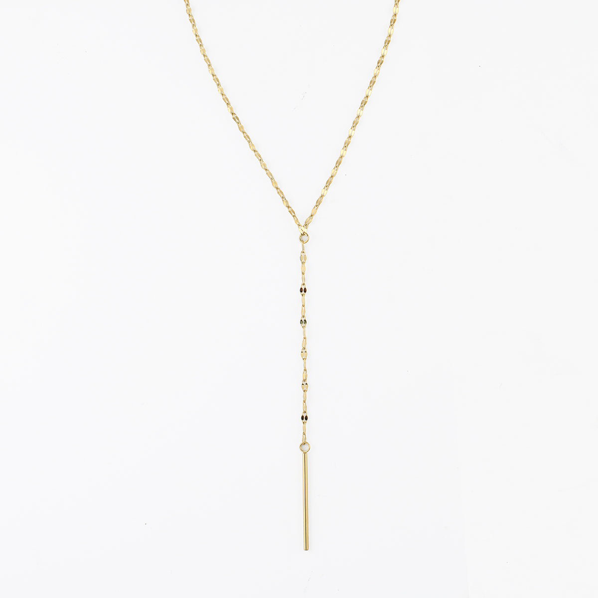 Collier Y chaîne fine acier inoxydable