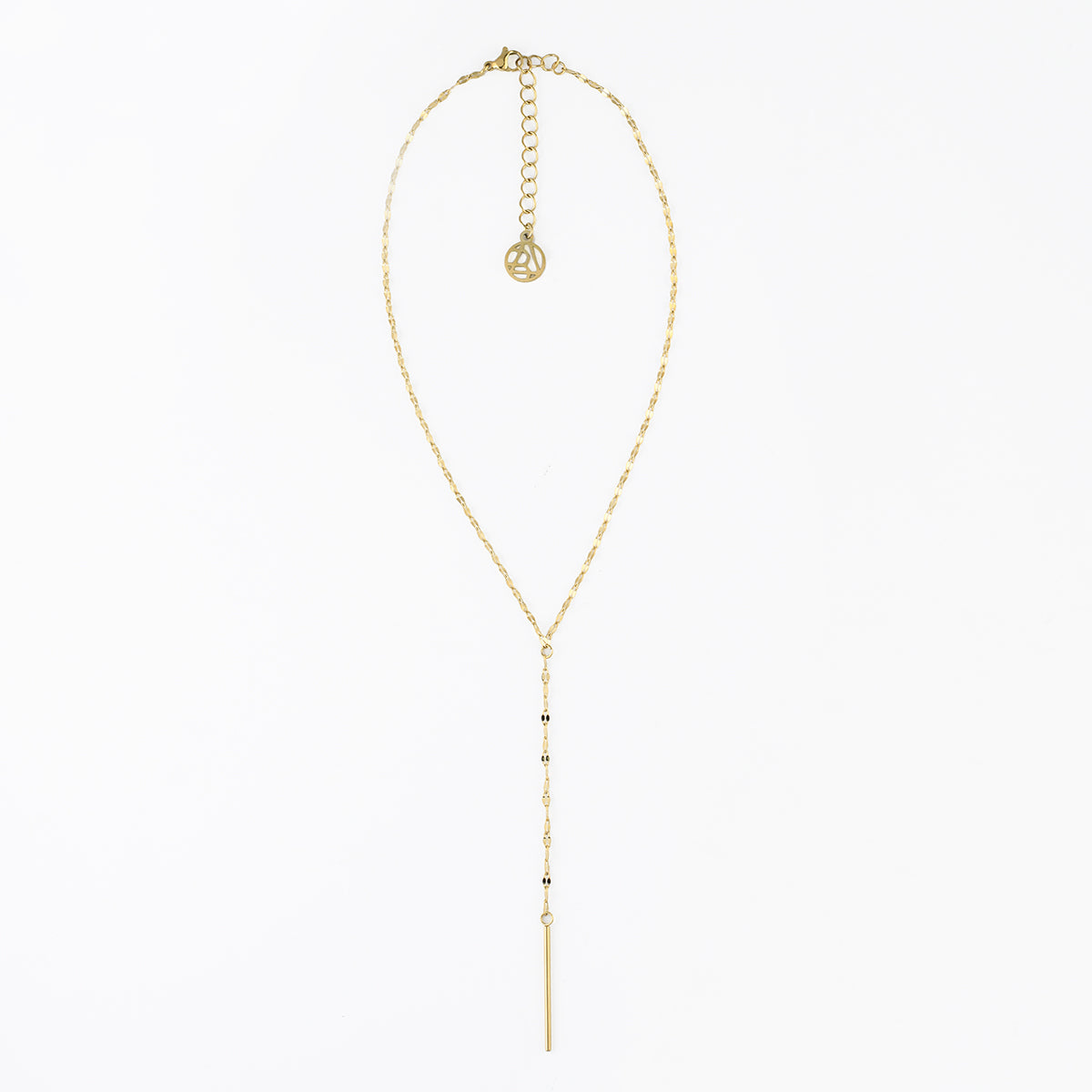 Collier Y chaîne fine acier inoxydable