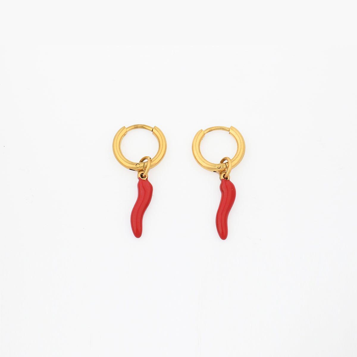 Boucles d'oreilles piment acier inoxydable