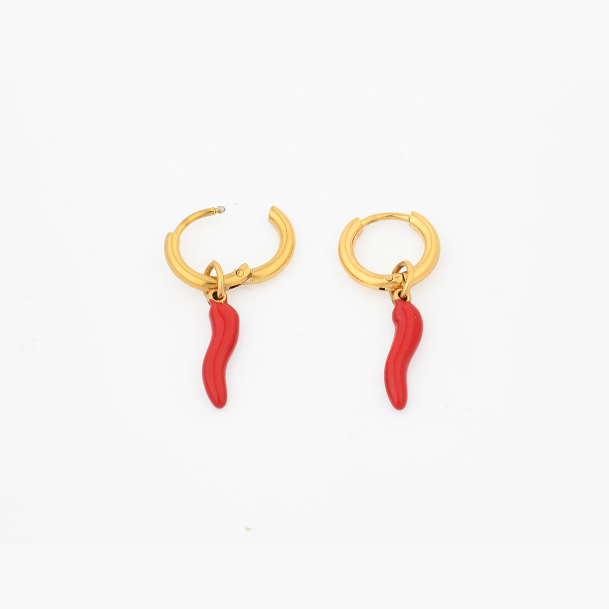 Boucles d'oreilles piment acier inoxydable